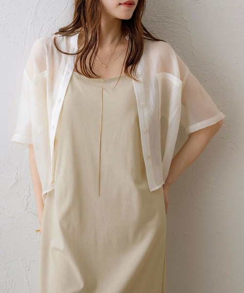 NOAHL(ノアル)の「【NOAHL】接触冷感カップ付きキャミソールワンピース(ワンピース・レディース・ブラック/ベージュ/ブラウン・S/M/L)」の9枚目の写真
