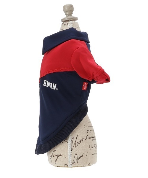 EDWIN（エドウィン）の「EDWIN/切替バイカラージャケット（ペットウェア・メンズ・ブルー/ネイビー・L/M/S/XS/3L/2L）」の4枚目の写真