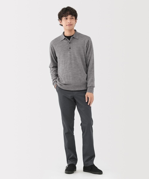 無印良品（ムジルシリョウヒン）の「紳士　ストレッチチノスリムパンツ（チノパンツ・メンズ・チャコールグレー/ライトベージュ/ブラック/ダークブラウン・82/79/76/73/88/85）」の9枚目の写真