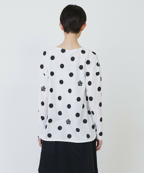 FRAPBOIS（フラボア）の「［グリーン：秋祭り2025限定カラー］ドットコクーンT（Tシャツ/カットソー・レディース・ネイビー/ベージュ/ホワイト・1）」の19枚目の写真