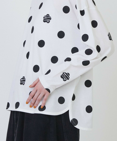 FRAPBOIS（フラボア）の「［グリーン：秋祭り2025限定カラー］ドットコクーンT（Tシャツ/カットソー・レディース・ネイビー/ベージュ/ホワイト・1）」の20枚目の写真