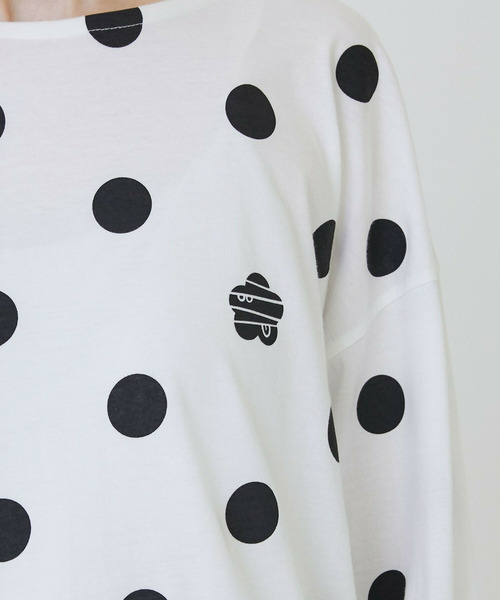 FRAPBOIS（フラボア）の「［グリーン：秋祭り2025限定カラー］ドットコクーンT（Tシャツ/カットソー・レディース・ネイビー/ベージュ/ホワイト・1）」の21枚目の写真