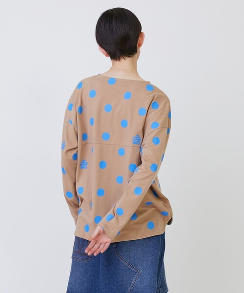 FRAPBOIS(フラボア)の「ドットコクーンT(Tシャツ/カットソー・レディース・ネイビー/ベージュ/ホワイト・1)」の19枚目の写真