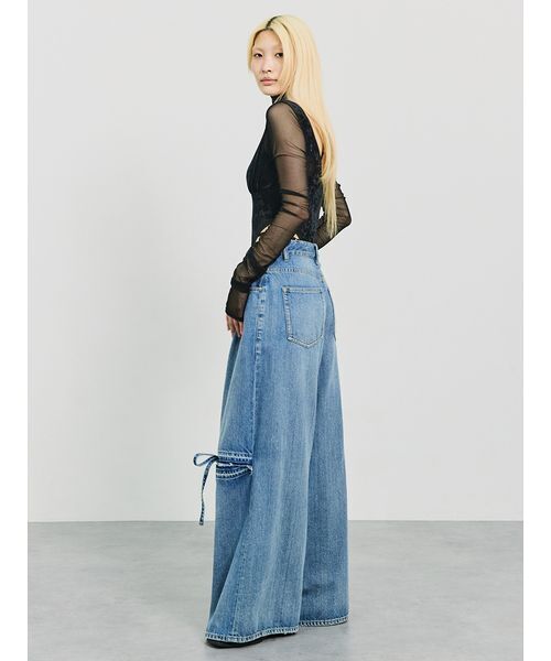 V Neck Sheer Bodysuit/Vネックシアーボディスーツ（Tシャツ