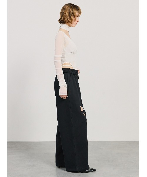 SORIN(ソリン )の「V Neck Sheer Bodysuit/Vネックシアーボディスーツ(Tシャツ/カットソー・レディース・ブラック/ホワイト・38)」の8枚目の写真