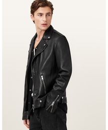 ALLSAINTS（オールセインツ）の「MILO ASYMMETRIC ZIP LEATHER BIKER JACKET | MILO アシンメトリー ジップ レザー バイカー ジャケット（ライダースジャケット）」