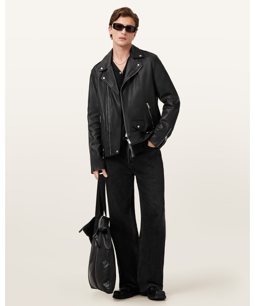 MILO ASYMMETRIC ZIP LEATHER BIKER JACKET | MILO