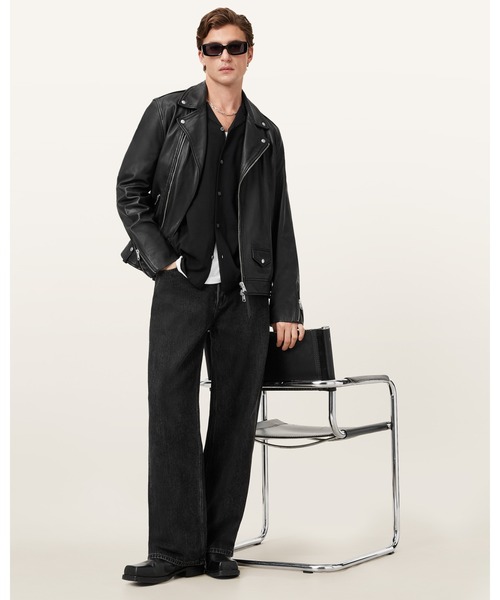 MILO ASYMMETRIC ZIP LEATHER BIKER JACKET | MILO アシンメトリー