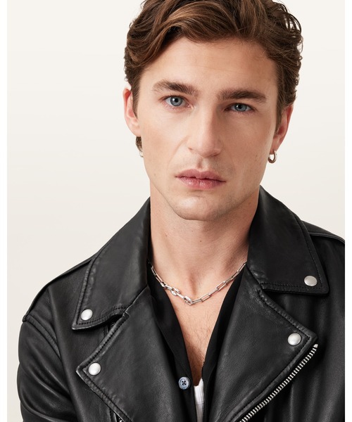 MILO ASYMMETRIC ZIP LEATHER BIKER JACKET | MILO アシンメトリー