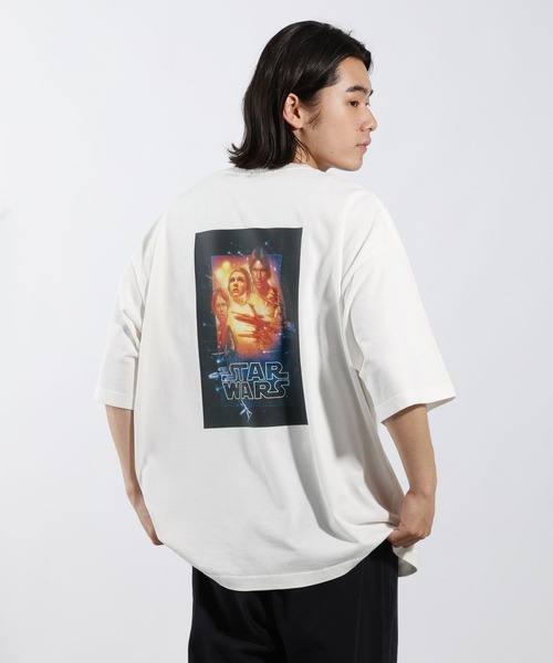 BAYFLOW(ベイフロー)の「【STAR WARS(スター・ウォーズ)】プリントTシャツ(Tシャツ/カットソー・メンズ・グレー系その他/オフホワイト/グレー系その他2・MEDIUM/LARGE)」の1枚目の写真