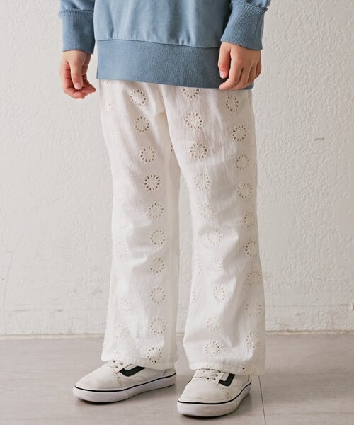 CIAOPANIC TYPY(チャオパニックティピー)の「【KIDS】【India】カットワークレースフレアパンツ(その他パンツ・キッズ・ブラック/ホワイト・LARGE/MEDIUM/SMALL/XX-LARGE/X-LARGE)」の4枚目の写真