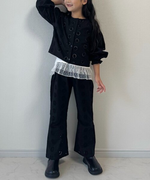 CIAOPANIC TYPY(チャオパニックティピー)の「【KIDS】【India】カットワークレースフレアパンツ(その他パンツ・キッズ・ブラック/ホワイト・LARGE/MEDIUM/SMALL/XX-LARGE/X-LARGE)」の13枚目の写真