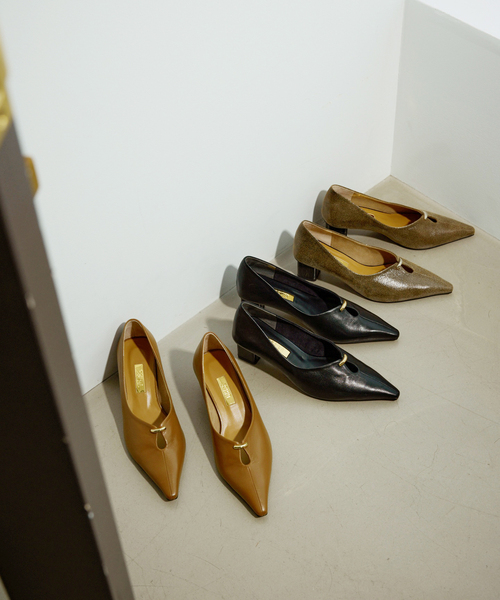 GRISE5cmレザーカットアウトパンプス（パンプス）｜GRISE