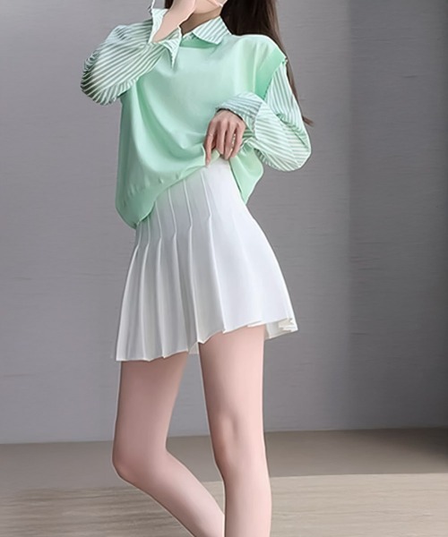 セール】blackdia ocean インパン付 トラッド プリーツミニスカート