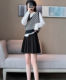 blackdia ocean インパン付 トラッド プリーツミニスカート