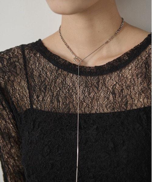 AIC.（エーアイシー）の「リングデザインロングネックレス/ステンレス（ネックレス・レディース・シルバー・FREE）」の9枚目の写真