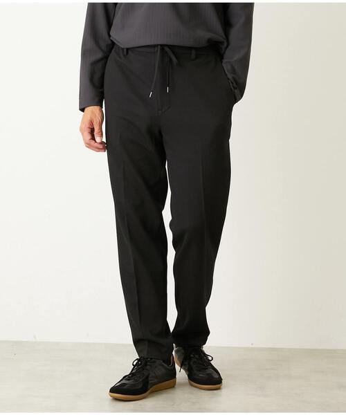 MEN'S MELROSE（メンズメルローズ）の「ウーリービシュウ ドビーコンフォートイージーパンツ(セットアップ可)（スラックス・メンズ・ブラック/ネイビー/グレー/ブラウン・3/2/4/5）」の2枚目の写真