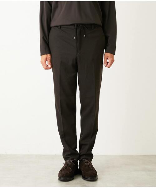 MEN'S MELROSE（メンズメルローズ）の「ウーリービシュウ ドビーコンフォートイージーパンツ(セットアップ可)（スラックス・メンズ・ブラック/ネイビー/グレー/ブラウン・3/2/4/5）」の10枚目の写真