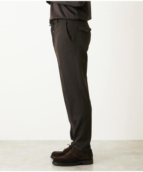 MEN'S MELROSE（メンズメルローズ）の「ウーリービシュウ ドビーコンフォートイージーパンツ(セットアップ可)（スラックス・メンズ・ブラック/ネイビー/グレー/ブラウン・3/2/4/5）」の11枚目の写真