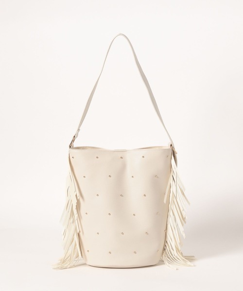 BAYFLOW（ベイフロー）の「2WAYフリンジバッグ（ショルダーバッグ・レディース・ブラック/アイボリー・FREE）」の10枚目の写真