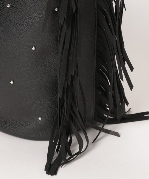 BAYFLOW（ベイフロー）の「2WAYフリンジバッグ（ショルダーバッグ・レディース・ブラック/アイボリー・FREE）」の18枚目の写真