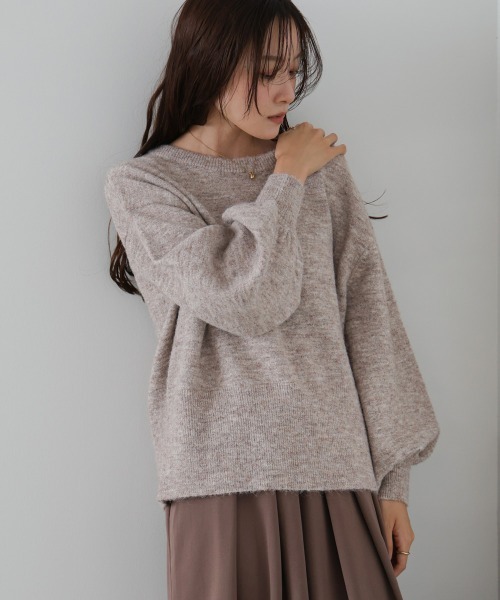 Bab(バブ)の「【セットアイテム/セットアップ/選べるサイズ展開/低身長/高身長向けサイズあり】前後2WAYニットトップス+タックキャミワンピース(ワンピース・レディース・チャコールグレー/モカ/アイボリー・M/S/L)」の9枚目の写真