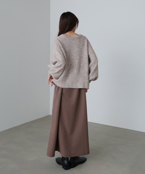 Bab(バブ)の「【セットアイテム/セットアップ/選べるサイズ展開/低身長/高身長向けサイズあり】前後2WAYニットトップス+タックキャミワンピース(ワンピース・レディース・チャコールグレー/モカ/アイボリー・M/S/L)」の19枚目の写真