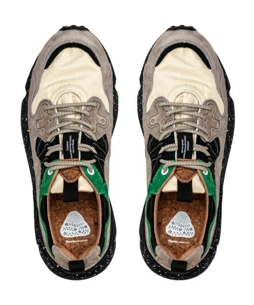 FlowerMOUNTAIN(フラワーマウンテン)の「Flower MOUNTAIN/フラワーマウンテン/YAMANO 3/ヤマノ3(スニーカー・メンズ・グレー/グリーン・41/42/43)」の5枚目の写真