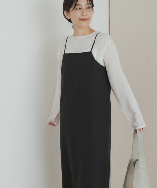 URBAN RESEARCH DOORS（アーバンリサーチドアーズ）の「シアーTシャツブラウス（シャツ/ブラウス・レディース・ホワイト/ライトカーキ・MEDIUM）」の7枚目の写真