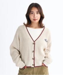 HORIZON CARDIGAN /ロキシーニットドロップショルダーカーディガン