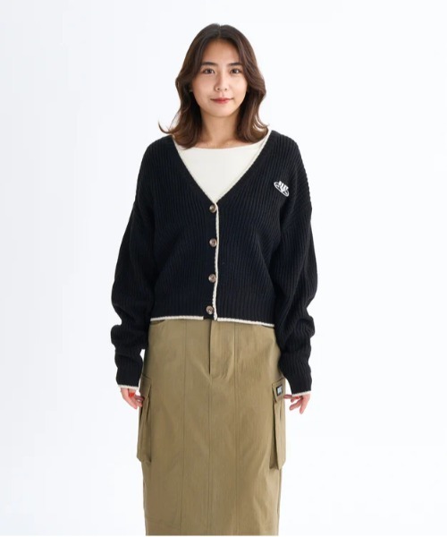 ROXY(ロキシー)の「HORIZON CARDIGAN /ロキシーニットドロップショルダーカーディガン(ニット/セーター・レディース・ブラック/ホワイト/ブルー・MEDIUM/LARGE/SMALL)」の7枚目の写真