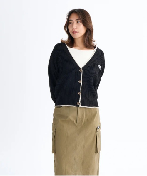 ROXY(ロキシー)の「HORIZON CARDIGAN /ロキシーニットドロップショルダーカーディガン(ニット/セーター・レディース・ブラック/ホワイト/ブルー・MEDIUM/LARGE/SMALL)」の8枚目の写真