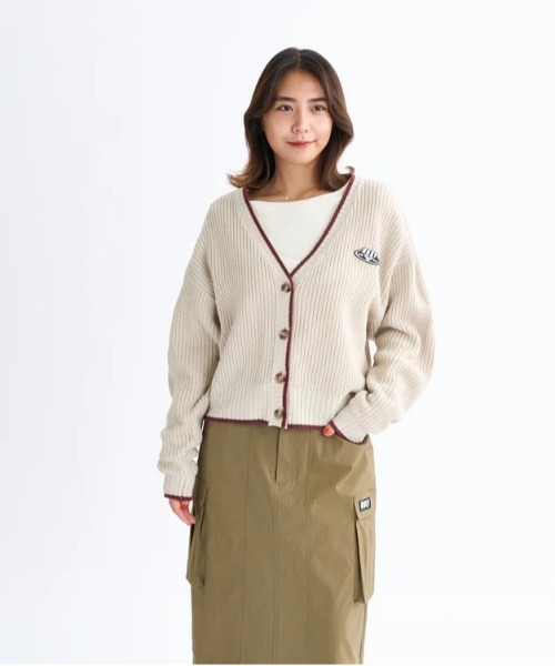 ROXY(ロキシー)の「HORIZON CARDIGAN /ロキシーニットドロップショルダーカーディガン(ニット/セーター・レディース・ブラック/ホワイト/ブルー・MEDIUM/LARGE/SMALL)」の5枚目の写真