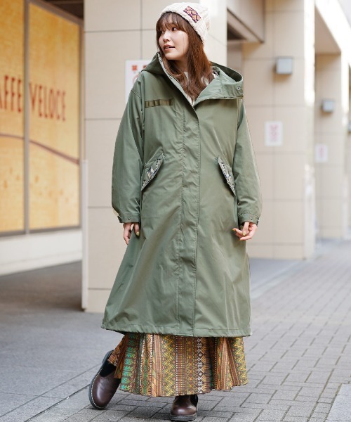 チチカカ（チチカカ）の「３ｗａｙビッグモッズコート（モッズコート・レディース・カーキ/ブラック・FREE）」の5枚目の写真