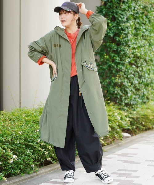 チチカカ（チチカカ）の「３ｗａｙビッグモッズコート（モッズコート・レディース・カーキ/ブラック・FREE）」の7枚目の写真