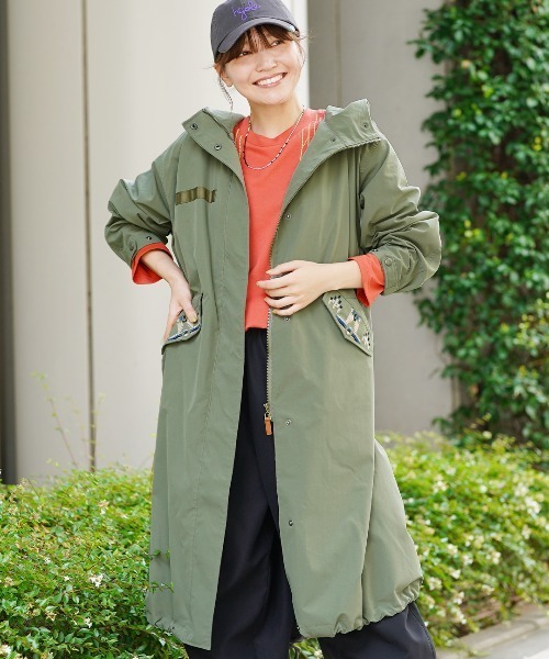 チチカカ（チチカカ）の「３ｗａｙビッグモッズコート（モッズコート・レディース・カーキ/ブラック・FREE）」の8枚目の写真