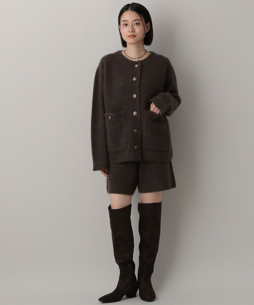 A part by（アパートバイ）の「【セットアップ対応】アンゴラツィードショートパンツ（その他パンツ・レディース・ライトブラウン/ブルー系その他2・FREE）」の14枚目の写真