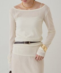 LOUNGEDRESS | ラウンドシアーカットソー(Tシャツ/カットソー)