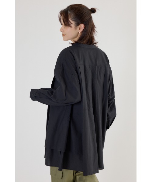 RODEO CROWNS WIDE BOWL（ロデオクラウンズワイドボウル）の「サイドティアードシャツチュニック（チュニック・レディース・ブルー系その他/オフホワイト/ブラック・FREE）」の12枚目の写真