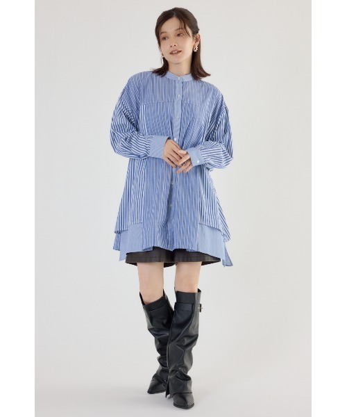 rosy monster キャンディクラウンチュニック　ブルー　S Bottoms ファッション Rosy Monster キャンディクラウン