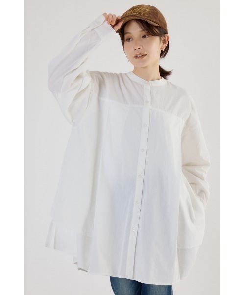 RODEO CROWNS WIDE BOWL（ロデオクラウンズワイドボウル）の「サイドティアードシャツチュニック（チュニック・レディース・ブルー系その他/オフホワイト/ブラック・FREE）」の15枚目の写真