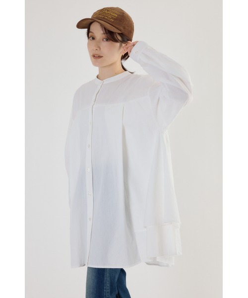 RODEO CROWNS WIDE BOWL（ロデオクラウンズワイドボウル）の「サイドティアードシャツチュニック（チュニック・レディース・ブルー系その他/オフホワイト/ブラック・FREE）」の17枚目の写真