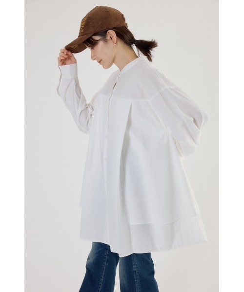 RODEO CROWNS WIDE BOWL（ロデオクラウンズワイドボウル）の「サイドティアードシャツチュニック（チュニック・レディース・ブルー系その他/オフホワイト/ブラック・FREE）」の18枚目の写真