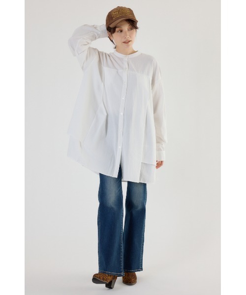 RODEO CROWNS WIDE BOWL（ロデオクラウンズワイドボウル）の「サイドティアードシャツチュニック（チュニック・レディース・ブルー系その他/オフホワイト/ブラック・FREE）」の22枚目の写真