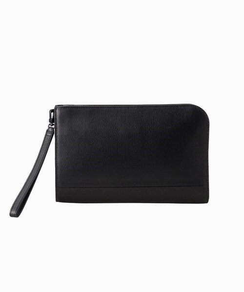 tk.TAKEO KIKUCHI(ティーケータケオキクチ)の「リアルレザークラッチ(冠婚葬祭OK)(クラッチバッグ・メンズ・ブラック/ブラック系1/ブラック系・00)」の1枚目の写真