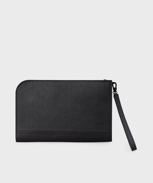 tk.TAKEO KIKUCHI(ティーケータケオキクチ)の「リアルレザークラッチ(冠婚葬祭OK)(クラッチバッグ・メンズ・ブラック/ブラック系1/ブラック系・00)」の4枚目の写真