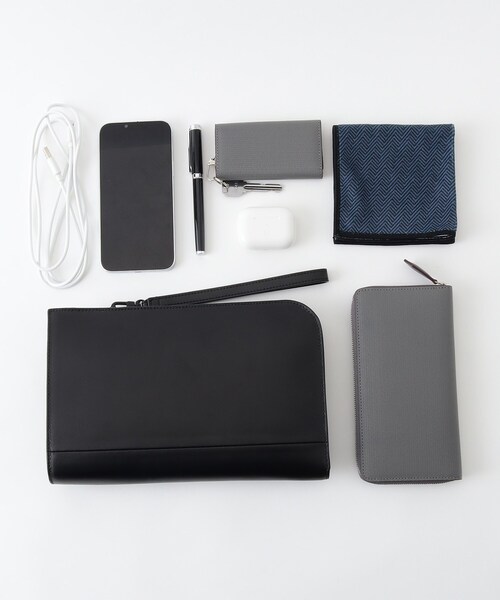 tk.TAKEO KIKUCHI(ティーケータケオキクチ)の「リアルレザークラッチ(冠婚葬祭OK)(クラッチバッグ・メンズ・ブラック/ブラック系1/ブラック系・00)」の8枚目の写真