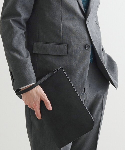 tk.TAKEO KIKUCHI(ティーケータケオキクチ)の「リアルレザークラッチ(冠婚葬祭OK)(クラッチバッグ・メンズ・ブラック/ブラック系1/ブラック系・00)」の9枚目の写真