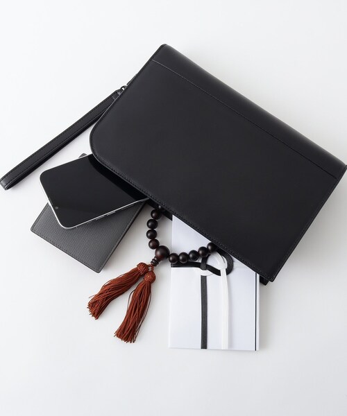 tk.TAKEO KIKUCHI(ティーケータケオキクチ)の「リアルレザークラッチ(冠婚葬祭OK)(クラッチバッグ・メンズ・ブラック/ブラック系1/ブラック系・00)」の19枚目の写真