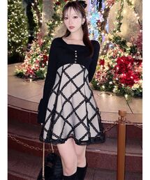 RESEXXY | ドッキングフレアミニニットワンピース(ワンピース)